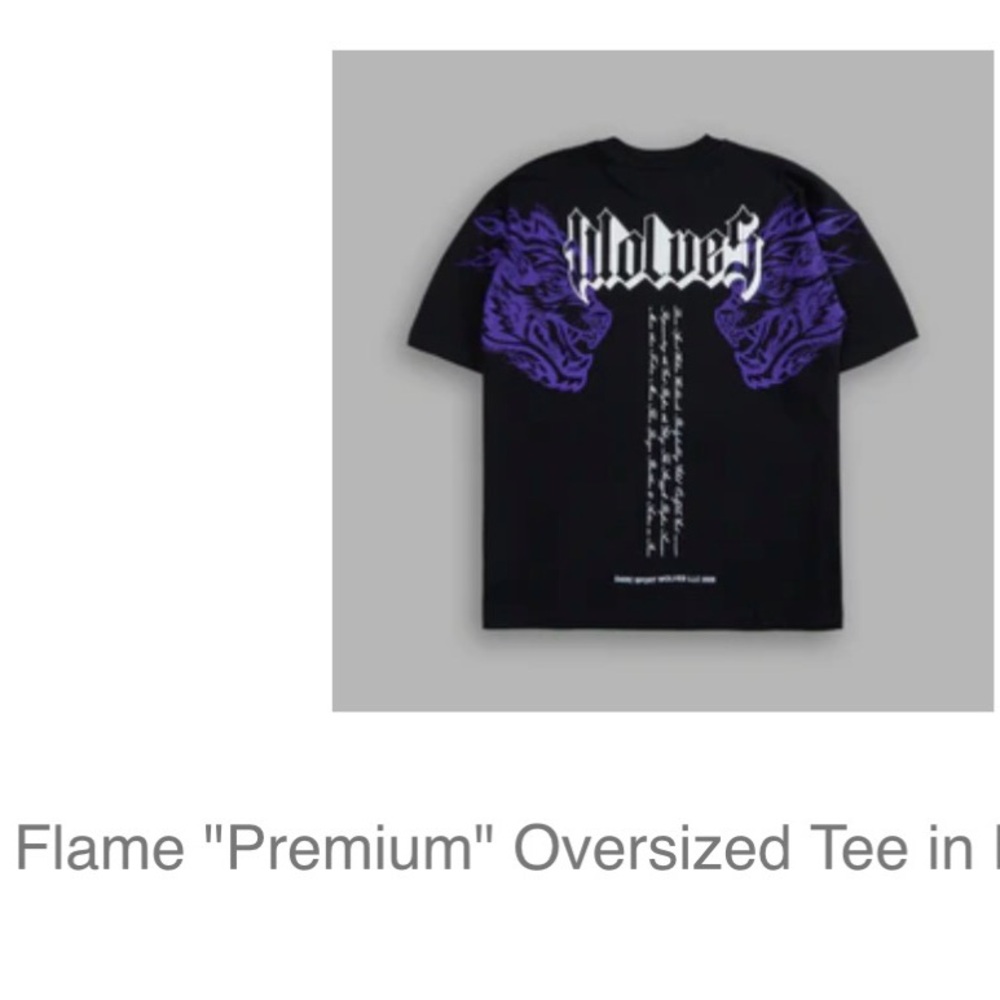 Darc Sport Twin Flame ‘Premium’ Oversized Tee in Black | Size Large